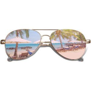 Cute Summer Vacation Trendy Aviator Sunglasses for Women and Men
